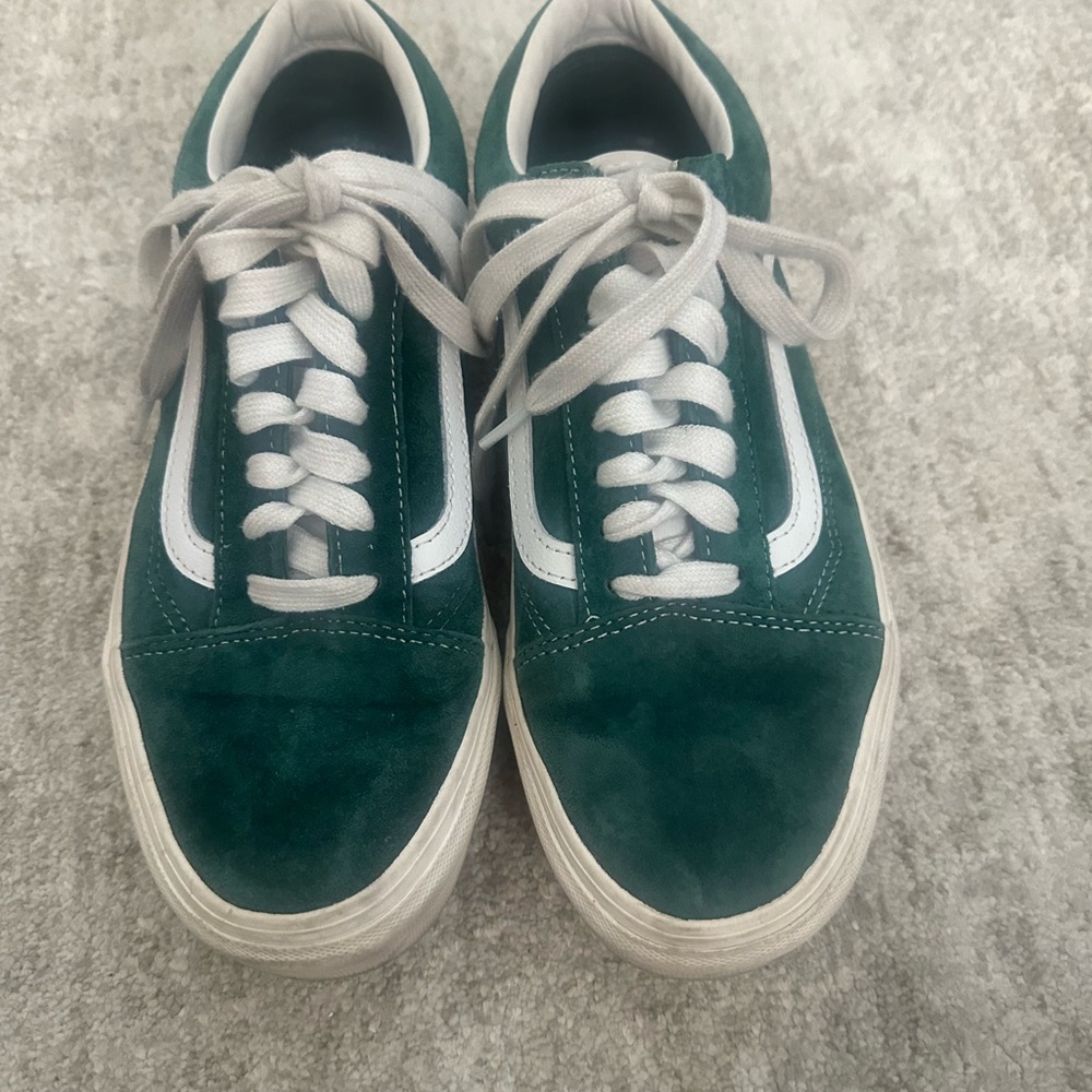 Vans Women's Green Suede Sneakers